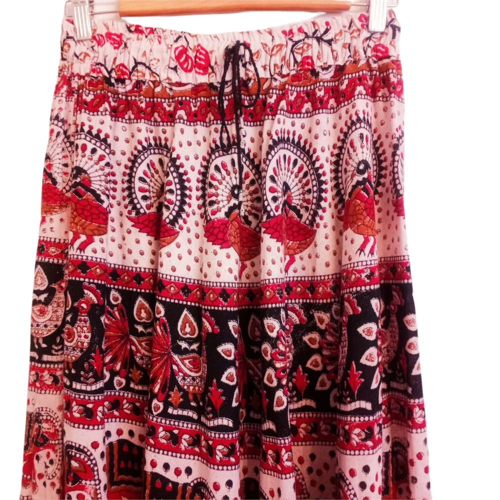 Vintage Handmade Boho Ethnic Cotton Skirt Size XS - Picture 2 of 8